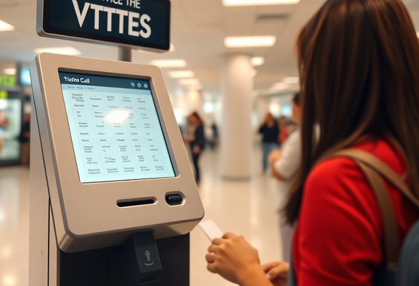 Orderly waiting area with a ticketing system