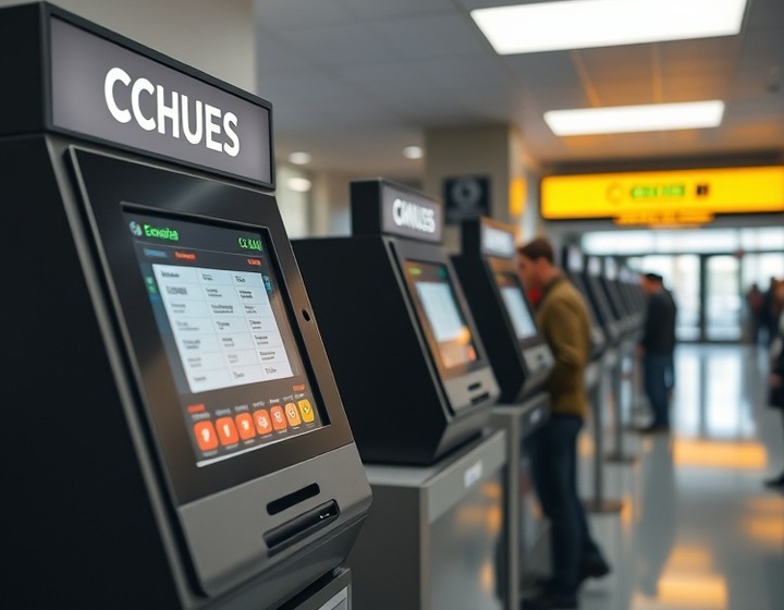 Ticket dispenser in the service hall